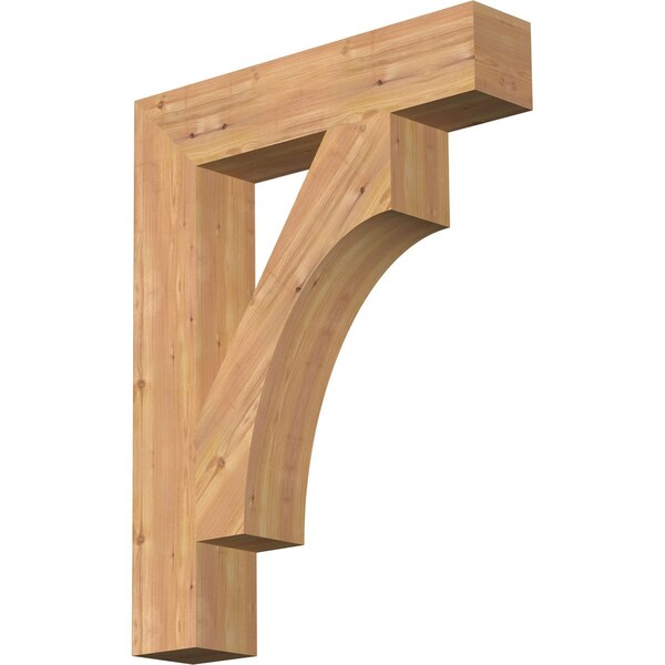 Ekena Millwork Westlake Block Smooth Bracket, Western Red Cedar, 5 1/2"W x 28"D x 36"H BKT06X28X36WTL05SWR - main